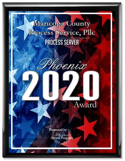 2020 Process Server Phoenix Award Winner